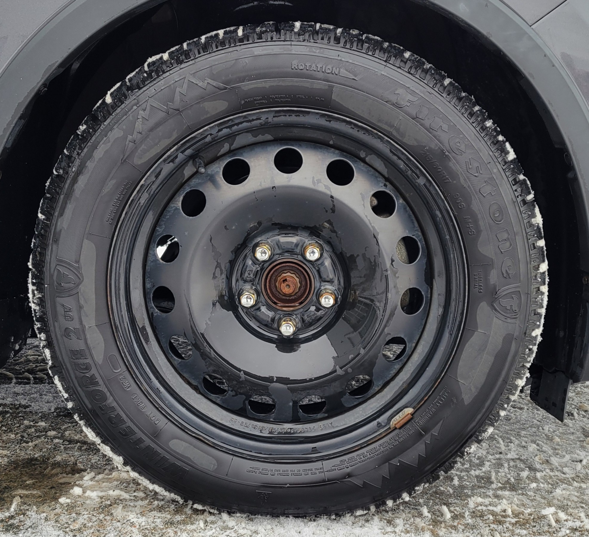 Winter tires on Steel Rims